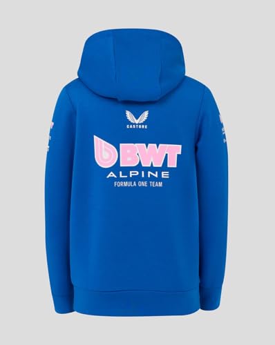 Alpine Racing F1 2025 Kids Team Full Zip Hoodie (M) Blue2