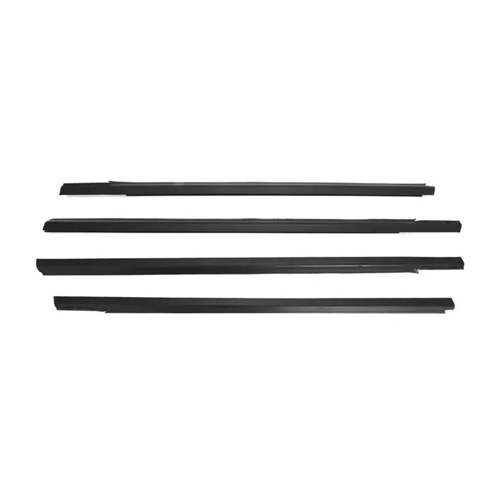 Mltlkppvng Black Car Seal Strip 4Pcs/Set Car Side Window Glass Rubber Wheatherstrip For Peugeot 301 2013-2017 Seal Strip Belt Outer Moulding Trims(Black)