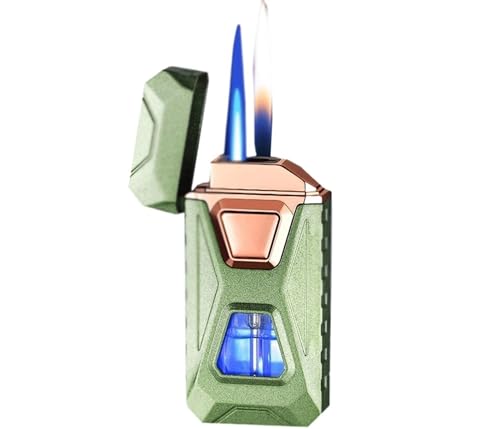 Encendedor de butano elegante con doble llama y ventana visual de gas 2