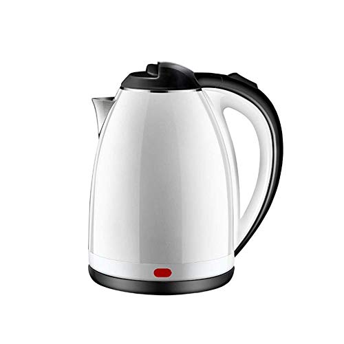 RILOOP Hervidor eléctrico apagado automático para el hogar, gran capacidad, 24 horas, aislamiento de 1500 W, acero inoxidable integrado, 1,8 l/blanco