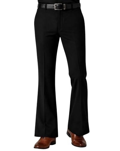 Buy Night Scape Men's Black Bootcut Pants (36, Regular) - Image 2