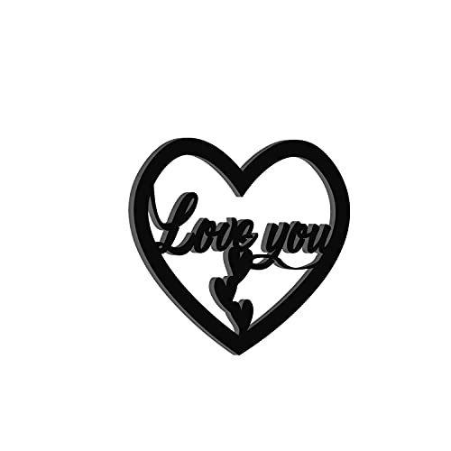 Image of eCraftIndia Love You Hearts Wooden Wall Decor for Living Room Bedroom| Home Wall Decor Items | Wall Art for Home Decor Valentine Gift for Girlfriend Boyfriend Husband Wife Her Him|Valentine Decoration