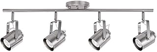 Globe Electric 59237 Westmore 4-Light Track Lighting, Brushed Nickel Finish, Bulbs Included