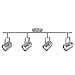 Globe Electric 59237 Westmore 4-Light Track Lighting, Brushed Nickel Finish, Bulbs Included