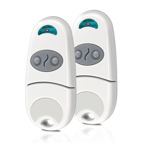 2PCS Telecommande Portail, 433,92 MHz Telecommande Porte de Garage pour, Télécommande de Portail Universelle Compatible avec 433,92 MHz EV, EE, NA, 2 Canaux