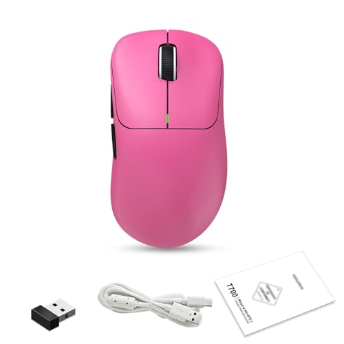 Ratón inalámbrico tri-modo Sxhlseller rosa de 10000 Dpi programable para laptop y PC 7