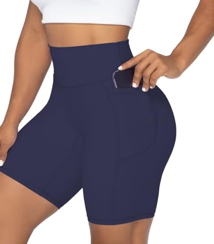 Image of Sunzel No Front Seam Biker Shorts for Women with Pockets, Yoga Workout Gym Bike Shorts with Tummy Control | 3, 5 Or 8-Inch Inseam, High Waisted, No Front Seam, Side Pockets, Buttery Soft, Compression Fit, Squat Proof, Tummy Control