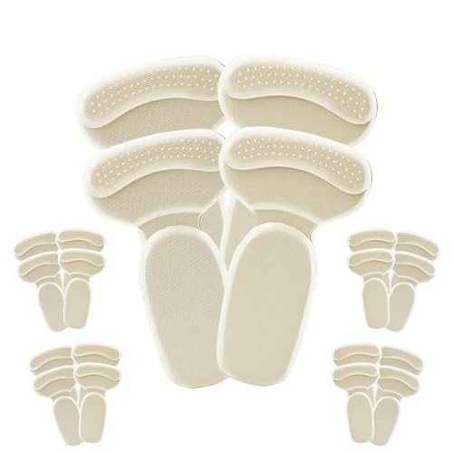 Image of Heel Pads for Loose Shoes, 2026 new Anti-Slip Heel Grips, Pain Relief Blister Heel Protector, Soft Cushion Inserts for Men Women (10Pairs-Beige)