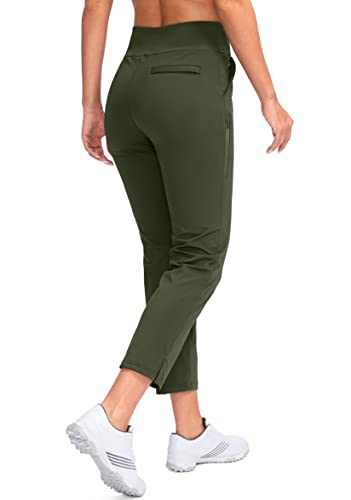 Image of YYV Women's Golf Pants High Waist Stretch Ankle Pants with Pockets