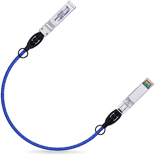 Image of ipolex [Dark Blue 10G SFP+ Twinax Cable, Direct Attach Copper(DAC) Passive Cable, 1m (3.28ft), for Cisco SFP-H10GB-CU1M, Meraki, Ubiquiti, Mikrotik, Intel, Fortinet, Netgear, D-Link and More