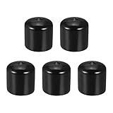 DMiotech 5個 内径28 mm ブラック ねじプロテクター ゴムのエンド キャップ ボルトカバー ネジ ボルト 家具 パイプ用