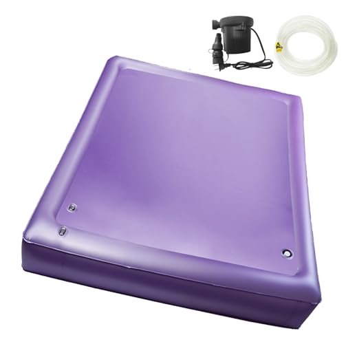 HYPNICELL Full Wave Water Mattress for Adults Softside Free Flow Design Heavy Duty Thick PVC Water Bed with Water Hose Electric Air Pump Ergonomic Portable & Foldable (Full-54x75)
