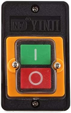 Cutting Machine Bench Drill Switch Waterproof Push Button Switch Power On/Off fit for KAO-5 / BSP210F-1B 10A 380V