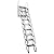 2-2.4M Wall Mounted Retractable Telescoping Attic Ladder with Dual Handrail