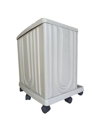 Image of Jindal Double Tubular Inverter Battery Trolley | Strong & Convenient | Unmatched Strength & Durability | for Double Tall Tubular Battery | Hard Unbreakable Plastic | with 9 Wheels (White)
