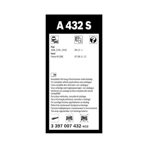 Tergicristalli Bosch Aerotwin A432S, Lunghezza: 650Mm/380Mm – 1 Set Per Parabrezza (Anteriore) - 3