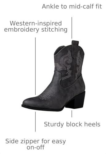 Image of GLOBALWIN Cowboy Boots For Women Short Ankle Boots