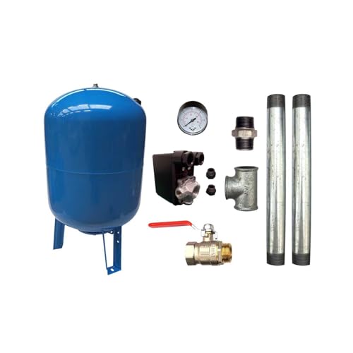 Kit Surpresseur Eau Vertical 100L - Pressostat et Manomètre