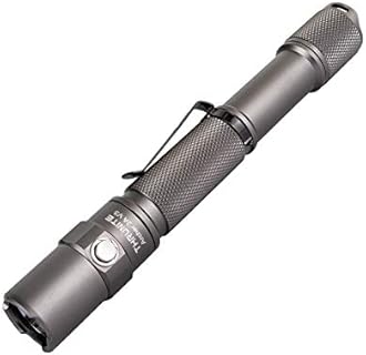 Archer 2A V3 LED Flashlight, 500 Lumens Mini AA Flashlight with Lanyard, IPX8 Water-Resistant Dual Switch Outdoor Flash Light for Hiking, Camping, Everyday Use, EDC - Metal Grey CW