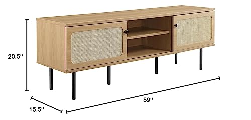 Modway Cambria 60" Rattan Tv Stand In Oak #TOP1