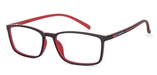 Image of LENSKART BLU | Zero Power Blue Cut Computer Glasses | Anti Glare, Lightweight & Blocks Harmful Rays | 100% UV Protected | Full Rim Rectangular | For Men & Women | Medium | LB E13527