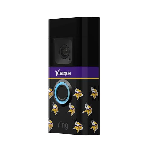 Image of All-New Limited Edition, Official NFL Faceplate for Ring Doorbells - Video Doorbell 3, Video Doorbell 3 Plus, Video Doorbell 4, Battery Doorbell Plus, and Battery Doorbell Pro | Minnesota Vikings
