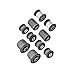 7L0407077 7L0407182 7L8407183 7L0412333 Front Wishbone Suspension Control Arm Bushing Compatible For Porsche Cayenne Compatible For Audi Q7/VW/Touareg(7L8407183 2PCS)