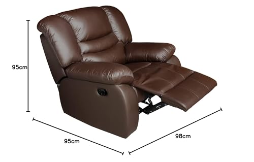 Mapo Möbel Leder Fernsehsofa Relax-Sessel Fernsehsessel mit Schlaffunktion 5116-1-377 – Bild 3