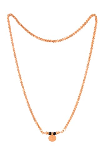Image of Radha's Creations Women's 1 Gram Gold Plated Copper Mangalsutra with Chain 24 inch and Vati Tanmaniya