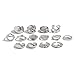 RSHuiOUXX Pack of 12 Pearls Embellished Openwork Irregular Rings Set Alloy Fashion Jewelry Lightweight Hollow Jewelry Set for Wome
