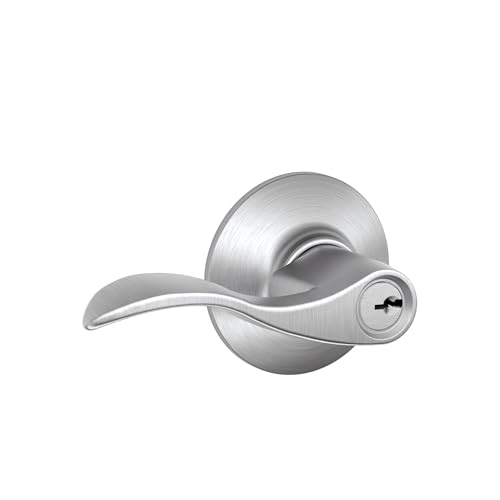 Image of SCHLAGE F51A ACC 626 Accent Keyed Lever, Satin Chrome