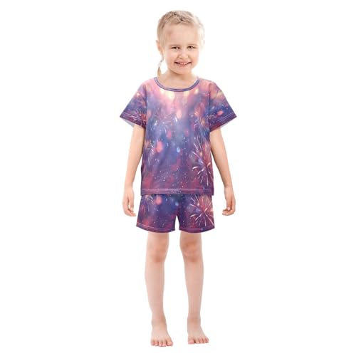 senya Short Sleeve Pajamas Sets Summer Cotton Sleepwear Firework3