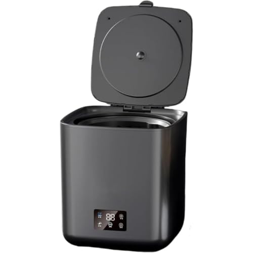 Dearolling 折りたたみ式 10L 家庭用洗濯乾燥一体型 小型家庭用寮用ミニ下着洗濯機 ファッション性が高く持ち運びに便利 手を解放するタッチスクリーン搭載 節水・時短 全自動(ブラック)