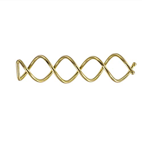 Frcolor 10 Pcs Spiral Twist Hair Pins Spin Clips Bun Stick Pick for DIY Hair Style (Golden)