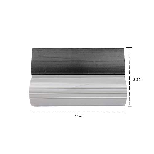 CARTINTS 4 Inch Black Mini Tube Rubber Squeegee Car Vinyl Wrap Squeegee Window Water Wiper Water Blade for Auto Wrapiing, Window Tinting, Kitchen Sink Cleaning