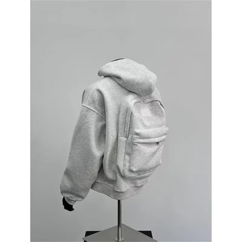 Creative Hoodie with Backpack, Unisex Hoodie Creative Travel Sweatshirt, Lightweight Zipper Backpack Sweatshirt4
