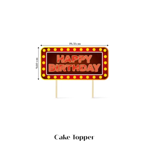 Image of Just Party Casino Theme Party Decoration - 37 pcs Happy Birthday Decoration Kit for Adults | Vegas Theme Birthday Decoration Items for Boys & Girls | Includes Props, Banners, Cake Topper, Setup Tools