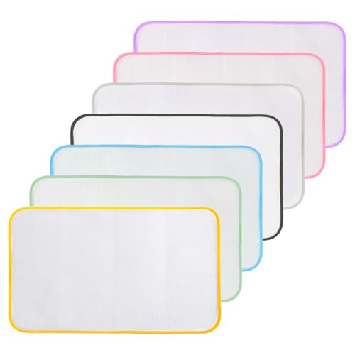 SYEYCW 7 Pcs Mesh Ironing Cloth, 40 x 60cm Protective Ironing Scorch Mesh, Pressing Clothes Heat Resistant Ironing Mat, Ironing Protector Pads, for Avoid Ironing Damage And Shine To Garments Clothes
