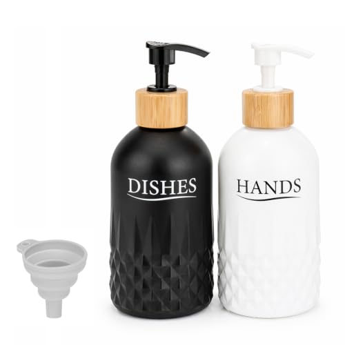 Image of Glass Soap Dispenser Set, Refillable Dish Soap Pump Dispenser, Kitchen Bathroom Counter Shampoo Conditioner Dispenser (Pump Dispenser Only)