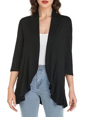 Women's Lightweight Cardigan Short Sleeve Casual Knit Cardigans Sweater Tops3