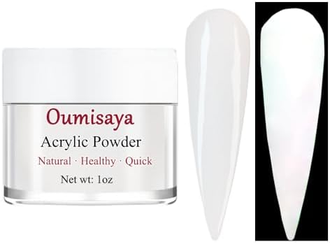 Glow in the dark Milky White Nail Acrylic Powder Color 1OZ for french nail art design (AP051)