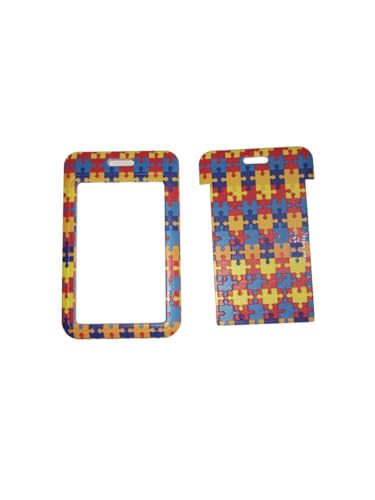 Cordão Autismo Quebra Cabeça Colorido Porta Cartão Autista Tdah Bilhete Único Abre E Fecha Autista