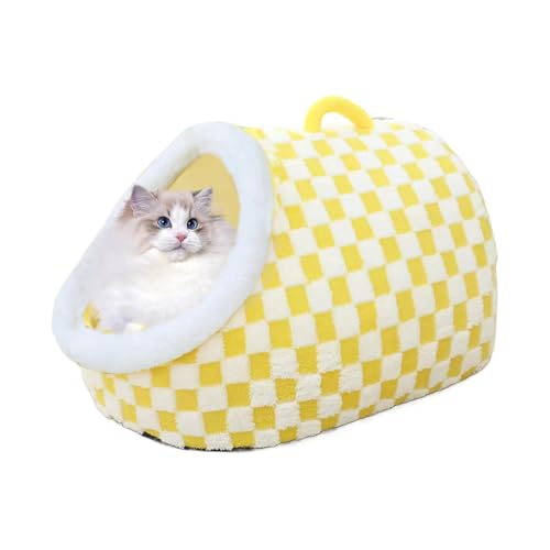 Pantoufle pour chat : maison pour chat d'intérieur en peluche - 2