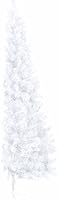 Vista 4 de CHARMMA Medio árbol de Navidad artificial con soporte blanco de 82.6 pulgadas de PVC-6.7 lbs