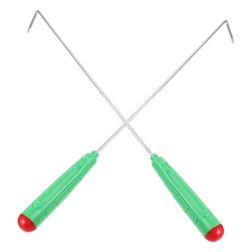 GAROZATION 2pezzi Attizzatoio Per Caminetto Multifunzione in Ferro Manico Lungo Comodo Da Impugnare Per Barbecue Da Campeggio Falò e Uso Domestico