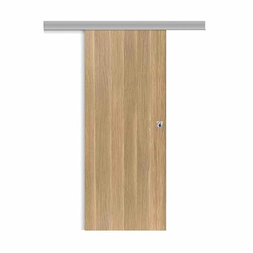 Porte coulissante applique Matild 93 cm avec crochet carré condamnation chromé