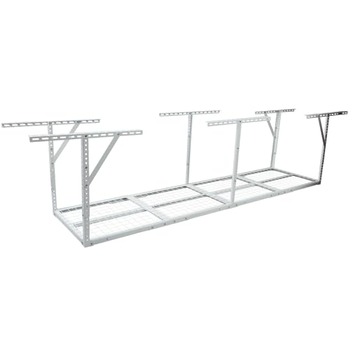 FRITHJILL 2x8FT Overhead Garage Storage Rack, Adjustable Ceiling Mounted Heavy