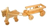 pferdegespann holz  Pferd mit Leiterwagen, Schiebetier