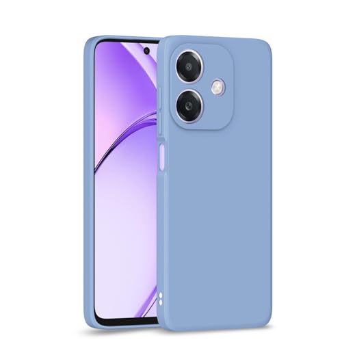 Image of Outlouders Back Cover for Oppo A3x 5G / A3x 4G / A3 5G | Camera Protection | Durable Soft Matte Silicone Bumper Case (Aqua Blue)