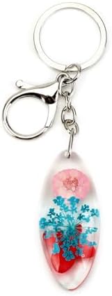 MUCOOS Dried Flower Keychain Floral Gift Keycharms for Women Handmade Floral Cha